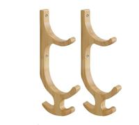 Yoga Mat Holder Wall Mount Wooden Organizer 1 Pair Storage For Fitness Hoop Resistance Band Jump Ropes Gym