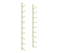 Yoga Mat Holder,Wall-Mounted Yoga Mat Holder with Hooks - Space-Saving Shelf for Gyms & Yoga Studios, Easy Install Fitness Mat Rack (White, 155CM) - Organize Your Workout Space