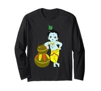 Yoga Meditación Espiritual Dios hindú Krishna Manga Larga