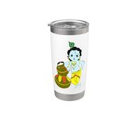 Yoga Meditación Espiritual Dios hindú Krishna Vaso térmico de acero inoxidable de doble pared