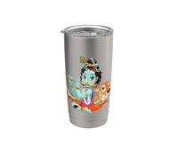 Yoga Meditación Espiritual Hindú Dios Krishna Vaso térmico de acero inoxidable de doble pared