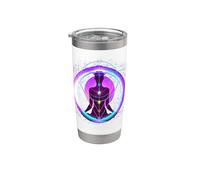 Yoga Meditación Kundalini Chakra Energía Vaso térmico de acero inoxidable de doble pared