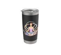 Yoga Meditación Mente Calma Bienestar Adeptivo Vaso térmico de acero inoxidable de doble pared