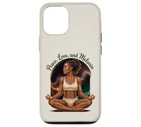 Yoga Melanina Negro Mujeres Namaste Paz Meditación Amor Yoga Carcasa para iPhone 12/12 Pro