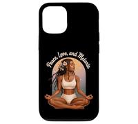 Yoga Melanina Negro Mujeres Namaste Paz Meditación Amor Yoga Carcasa para iPhone 12/12 Pro