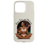 Yoga Melanina Negro Mujeres Namaste Paz Meditación Amor Yoga Carcasa para iPhone 15 Pro Max