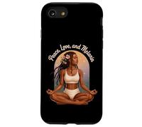 Yoga Melanina Negro Mujeres Namaste Paz Meditación Amor Yoga Carcasa para iPhone SE (2020) / 7 / 8