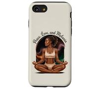 Yoga Melanina Negro Mujeres Namaste Paz Meditación Amor Yoga Carcasa para iPhone SE (2020) / 7 / 8