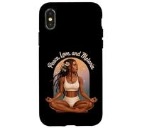 Yoga Melanina Negro Mujeres Namaste Paz Meditación Amor Yoga Carcasa para iPhone X/XS