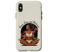 Yoga Melanina Negro Mujeres Namaste Paz Meditación Amor Yoga Carcasa para iPhone X/XS