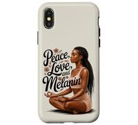 Yoga Melanina Negro Mujeres Namaste Paz Meditación Amor Yoga Carcasa para iPhone X/XS