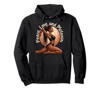 Yoga Melanina Negro Mujeres Namaste Paz Meditación Amor Yoga Sudadera con Capucha