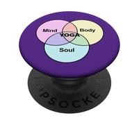 Yoga Mente Cuerpo Alma Yoga PopSockets PopGrip Adhesivo