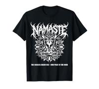 Yoga Metal Rock Regalo Namaste, Paz y Ruido Camiseta