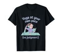Yoga Mindfulness Sin Juicio Bibliotecario De Dibujos Animados Camiseta
