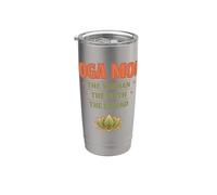 Yoga Mom The Woman, Mito y Leyenda Divertido Regalo Para Madres Vaso térmico de acero inoxidable de doble pared