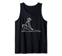 Yoga Mujer Línea Arte Minimalista Zen Meditación Diseño Camiseta sin Mangas