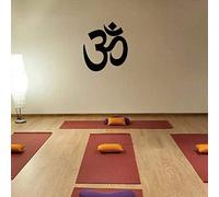 Yoga Om Yoga Decoración Pegatinas De Pared, Calcomanía De Pared Cita Letras De Pared Palabras De Arte, Tamaño Grande-45X40Cm Negro