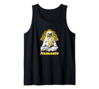 Yoga Panda Buda Flota Namaste meditación Flores Amarillas Camiseta sin Mangas