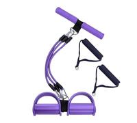 Yoga Pedal Puller Band, 67x26cm 3-Tube Elastic Resistance Strap, TPE Foam Handle Tool, Body Stretching, Muscle Toning, Home Fitness Workout Use