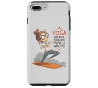 Yoga Porque Golpear a la Gente está Mal Amantes del Yoga Yoga Divertido Carcasa para iPhone 7 Plus/8 Plus