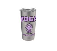 "Yoga porque la edad adulta es difícil" Lavanda, citas divertidas yoguis Vaso térmico de acero inoxidable de doble pared