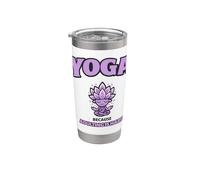 "Yoga porque la edad adulta es difícil" Lavanda, citas divertidas yoguis Vaso térmico de acero inoxidable de doble pared