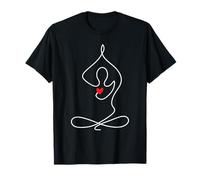 Yoga Posición Silueta Minimalista Meditación Amante del Yoga Camiseta
