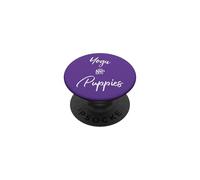 Yoga & Puppies Namastay Home with Dog Doing Yoga Lovers Yogi PopSockets PopGrip Adhesivo
