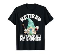 Yoga Retirement GNOME Graphic For Wine Mom Retired Grandma Camiseta