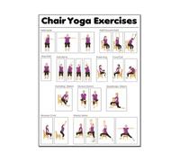 Yoga Room & Home Studio Decor - Chair Yoga Practice Poster for Seniors, Zen Wall Art for Meditation Space, Living Room, Bedroom Calming Aesthetic (Unframed,12x18inch(30x45cm))