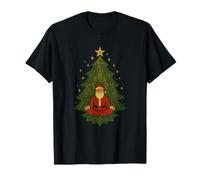 Yoga Santa Zen Árbol de Navidad Mandala Festive Mindful Vibes Camiseta