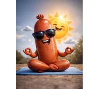 Yoga Sausage Fitness Journal - Breakfast League: Workout Log and Training Tracker - Gym Planner and Progress Notebook