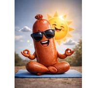 Yoga Sausage Fitness Journal - Breakfast League: Workout Log and Training Tracker - Gym Planner and Progress Notebook