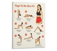 Yoga Slim Fit Challenge Poster Home Gym Educational Canvas Print
