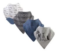 Yoga Sprout Bandana Bib with Teether 4 Pack Little Man