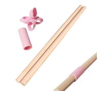 Yoga Stick - Wood 60-80cm | Stretching Pole, 2 Pieces Pilates Corrector Bar | Adult Hump Corrector Tool For Runners Beginners Professionals Home Office Gym Studio