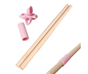Yoga Stick, Wooden Pilates Bar for Stretching with Ergonomic Alignment, Lightweight Body Correction Rod, Muscle Relaxation Workout Prop for Professionals Teens Seniors 60cm 80cm Length Options