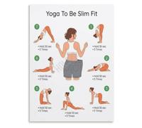 Yoga Stretches To Lose Weight Poster Home Slimming Canvas Wall Hanging
