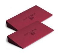 Yoga Studio Bloques de cuña de yoga EVA - 2 unidades (par) | Tabla inclinada doble | Estirador de pantorrilla | Espuma EVA ligera | Mini medias cuñas | Cuña de yoga antideslizante para muñecas y manos