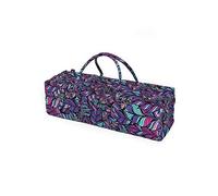 Yoga Studio Bolsa para kit de yoga, bolsa de equipo YKK con cierre de cremallera completa, bolsa de algodón unisex para yoga y pilates, con compartimentos de bolsillo de almacenamiento para tapetes y