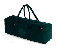 Yoga Studio Bolsa para kit de yoga, bolsa de equipo YKK con cierre de cremallera completa, bolsa de algodón unisex para yoga y pilates, con compartimentos de bolsillo de almacenamiento para tapetes y