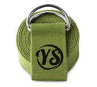 Yoga Studio Correa de Yoga de 2,5 m, Extra Larga, Duradera, de algodón orgánico, Ajustable, Anillo en D, cinturón de Yoga, Ejercicio, Pilates, Baile, Entrenamiento, Gimnasio, Terapia física, Color
