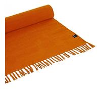 Yoga Studio Esterilla de yoga orgánica, 196 x 70 cm, con borlas, algodón, para meditación, relajación y yoga