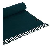 Yoga Studio Organic Mat - Alfombra de algodón con borlas para meditación, relajación, yoga caliente, 196 cm x 70 cm (verde azulado)