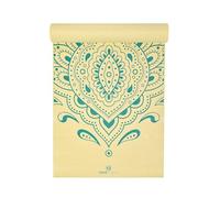 Yoga Studio Tapete de yoga adhesivo diseñado | Oeko-Tex a prueba de desgarros antideslizante | Entrenamiento Ejercicio Gimnasio Fitness Mandala Yoga y Pilates Mat | 183 cm x 61 cm x 6 mm (pluma de