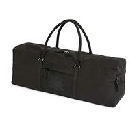 Yoga Studio YS/KitBag/SolidColours/Black 71 x 23 x 18 cm, Bolsa de algodón para Esterilla de Yoga con Bolsillos de Almacenamiento, Cierre de Cremallera YKK, Color Negro, Unisex, Size:71cmx23x18cm
