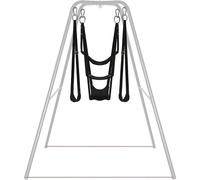Yoga Swing Sling for Adults Couple,Strong Aerial Yoga Hammock with Adjustable Straps,Easy to Assemble,support up to 330lbs blac
