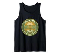Yoga Vida Mente Cuerpo Alma Vintage Retro Regalo para Yogis Camiseta sin Mangas