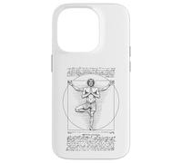 Yoga Vitruvio Hombre Leonardo Da Vinci Vrikshasana Namaste Zen Carcasa para iPhone 14 Pro